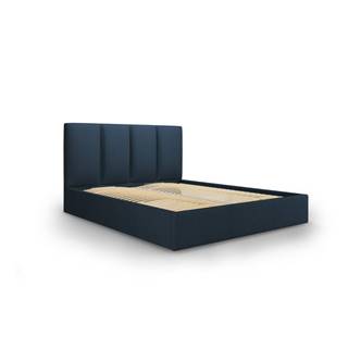 Mazzini Beds Modrá dvojlôžková posteľ  Juniper, 160 x 200 cm, značky Mazzini Beds