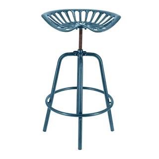 Esschert Design Modrá kovová záhradná barová stolička Traktor – , značky Esschert Design