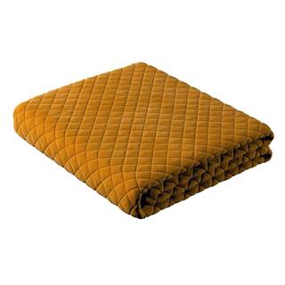 Žltá prešívaná posteľná prikrývka na dvojlôžko 170x210 cm Posh Velvet - Yellow Tipi