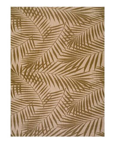 Hnedo-béžový vonkajší koberec Universal Palm, 160 x 230 cm