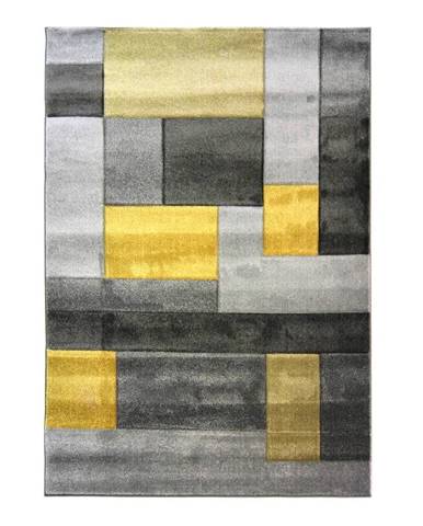 Sivo-žltý koberec Flair Rugs Cosmos, 80 × 150 cm