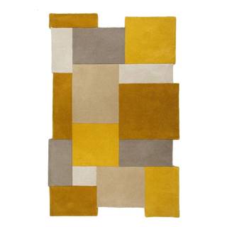 Flair Rugs Žlto-béžový vlnený koberec  Collage, 150 x 240 cm, značky Flair Rugs