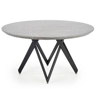 MERKURY MARKET Stôl Gustimo 140 Mdf/Oceľ – Popolavý Marmur/Čierna, značky MERKURY MARKET