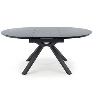 Stôl Vertigo 130/180 Čierna Marmur/Čierna