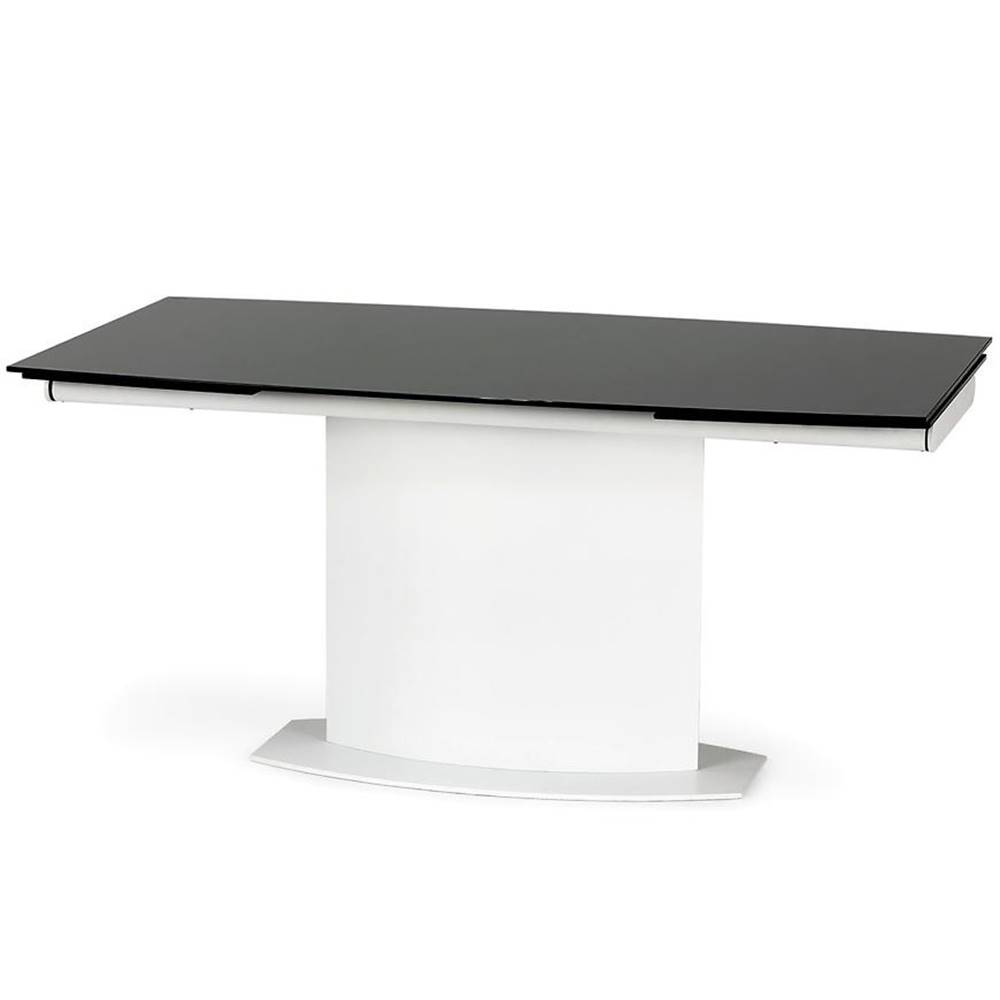 MERKURY MARKET Stôl Anderson 160/250 Sklo/Oceľ – Čierna/Biely, značky MERKURY MARKET