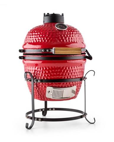 Klarstein Princesize, kamado gril, keramický, 11", údenie, BBQ, pomalé varenie, červený