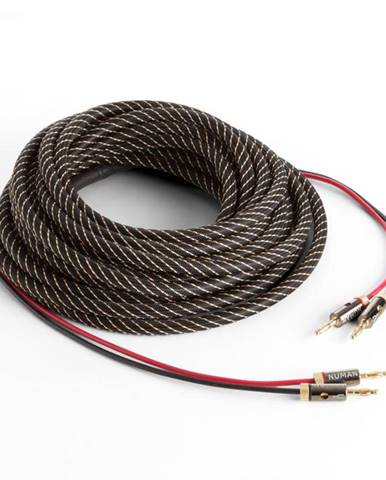 Numan reproduktorový kábel, OFC, medený, 2 x 3,5 mm², 5 m, textilný obal, štandardizovaný