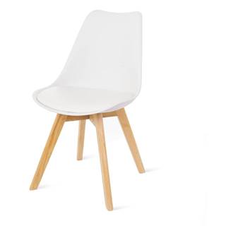 loomi.design Súprava 2 bielych stoličiek s bukovými nohami Bonami Essentials Retro, značky loomi.design