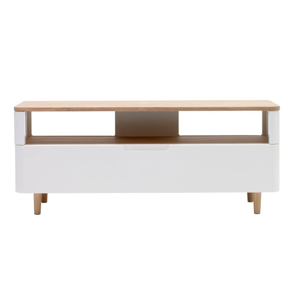 Unique Furniture TV stolík z dreva bieleho duba  Amalfi, značky Unique Furniture