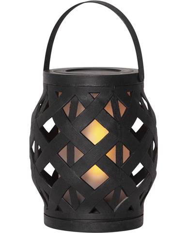 Čierny lampáš Star Trading Flame Lantern, výška 16 cm