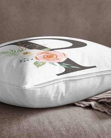 Obliečka na vankúš Minimalist Cushion Covers Floral Alphabet P, 45 x 45 cm