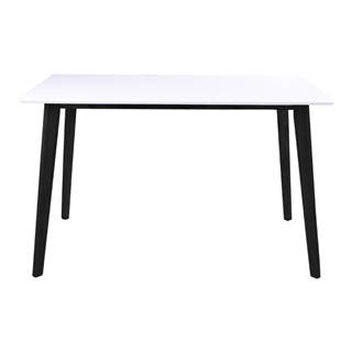 loomi.design Biely jedálenský stôl s čiernou konštrukciou Bonami Essentials Vojens, 120 x 70 cm, značky loomi.design