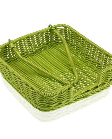 Zelený košík na papierové obrúsky Versa Wonda, 20 × 20 cm