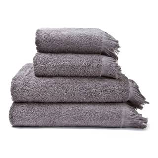 Sada 2 sivých uterákov a 2 osušiek zo 100% bavlny Bonami Selection, 50 × 90 + 70 × 140 cm