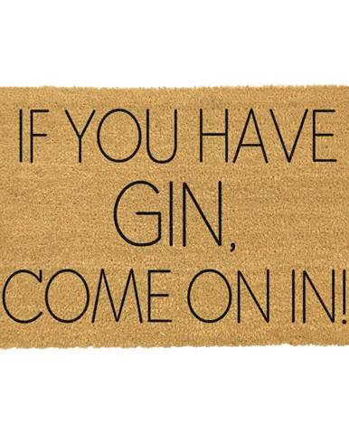 Rohožka z prírodného kokosového vlákna Artsy Doormats If You Have Gin, 40 x 60 cm