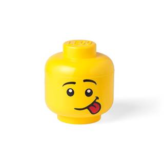 LEGO® Žltý úložný box v tvare hlavy  Silly, ⌀ 16,3 cm, značky LEGO®