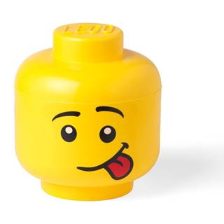 LEGO® Žltý úložný box v tvare hlavy  Silly L, značky LEGO®