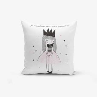 Obliečka na vankúš s prímesou bavlny Minimalist Cushion Covers Je Noudrais Etre Une Princesse, 45 × 45 cm