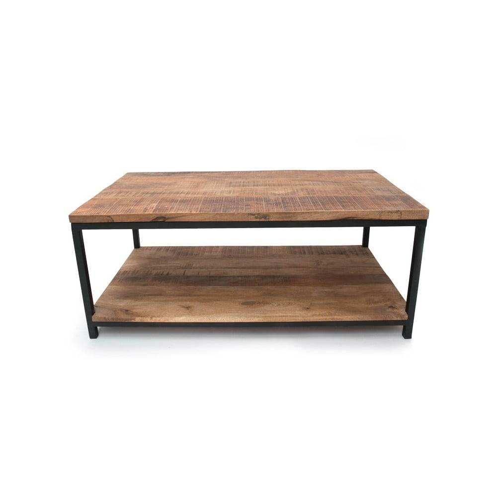 LABEL51 Čierny konferenčný stolík s doskou z mangového dreva  Vintage XXL, značky LABEL51