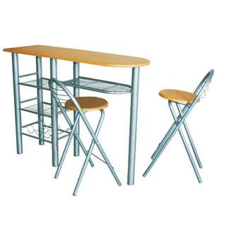 Kondela Komplet barový stôl + 2 stoličky buk 120x40 cm BOXER, značky Kondela