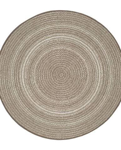 Béžový vonkajší koberec Universal Silvana Rutto, ⌀ 120 cm